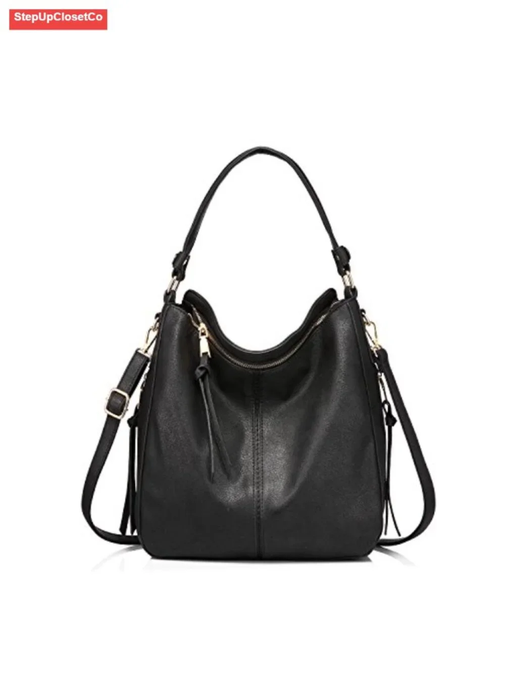 Faux Leather Hobo Crossbody Bag for Women, Designer Shoulder Purse Handbags,